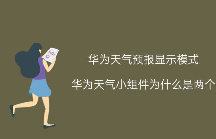 华为天气预报显示模式 华为天气小组件为什么是两个？